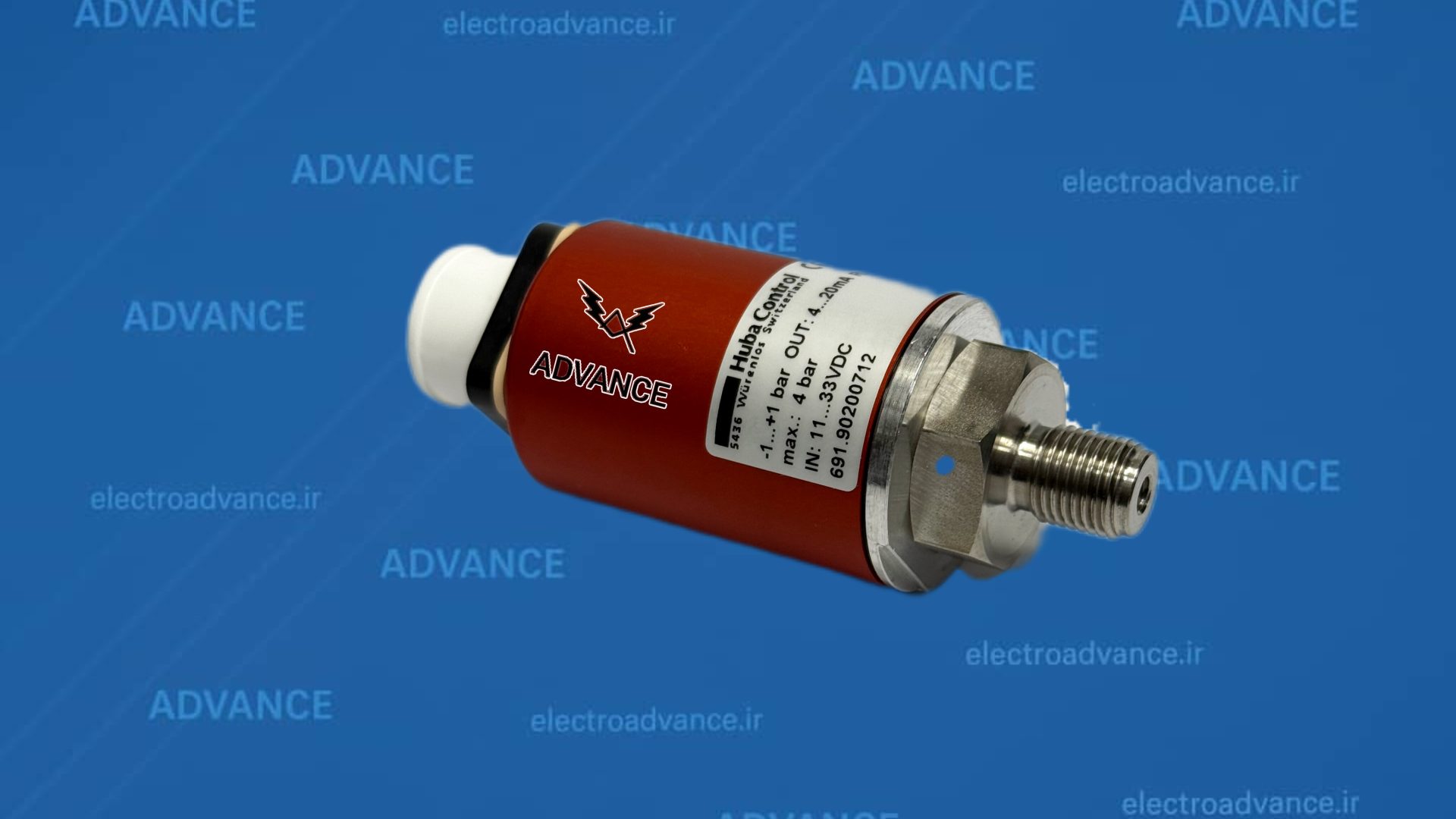 ترانسمیتر (سنسور) فشار مدل 691 محدوده 1+ تا 1- بار برند Huba Control